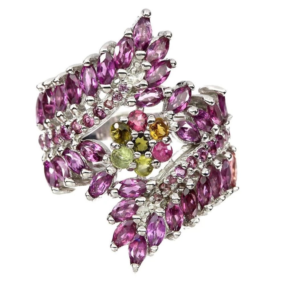 Garnet Ring, Gemstone Ring, Vintage Statement Rin… - image 1